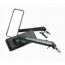 RDR 103 Motorcycle Rear View Side Mirror (Equipped with LED Light)